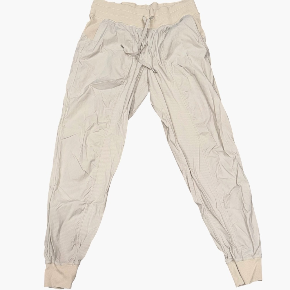 Lululemon Dance Studio Mid Rise Jogger Pants Regular Womens Size 8 Beige Travel